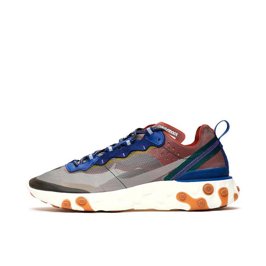 推荐商品：Nike React Element 87 跑鞋 时尚潮流缓震防滑耐磨轻便织物运动 Dusty Peach 深桃色/大气灰