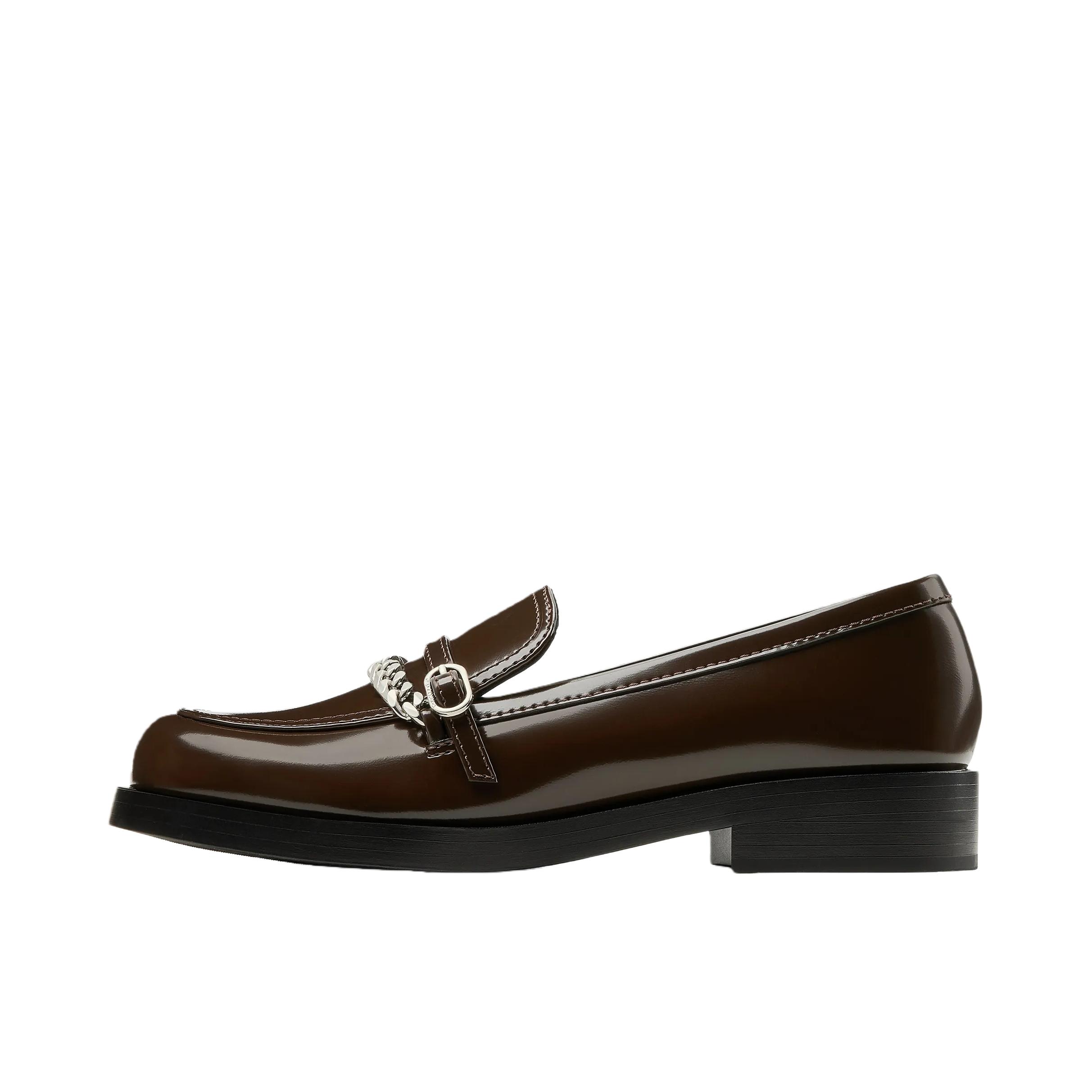 推荐商品：CHARLES&KEITH 乐福鞋 单鞋 简约英伦风百搭舒适 CK1-70920215 深棕色