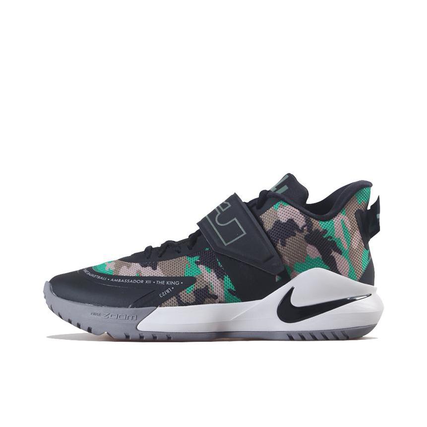 推荐商品：Nike Ambassador 使节 12 减震耐磨 舒适透气 防滑实战 织物 篮球鞋 Black/Multi color 黑色/迷彩