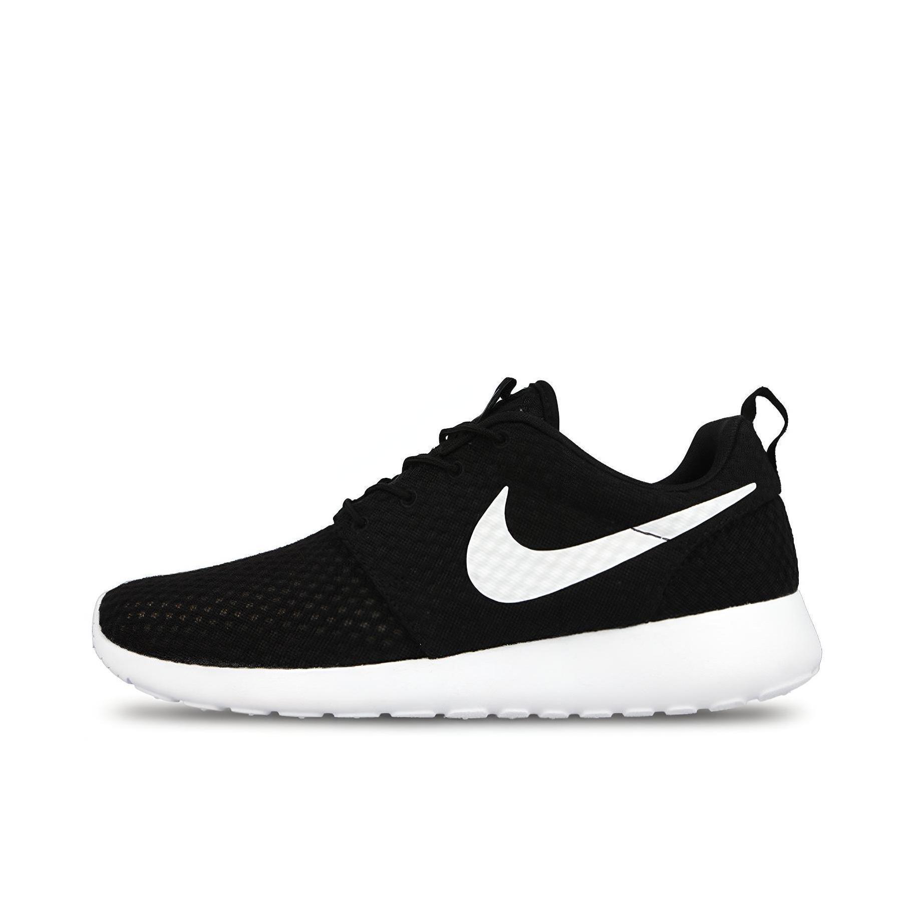 推荐商品：Nike Roshe One 运动休闲鞋 缓震防滑耐磨舒适透气轻便网面低帮圆头 Breeze 黑白/网面