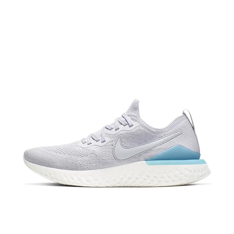 推荐商品：Nike Epic React Flyknit 2 跑鞋 时尚潮流防滑耐磨舒适透气缓震轻便编织运动泡棉圆头 Vast Grey 白蓝