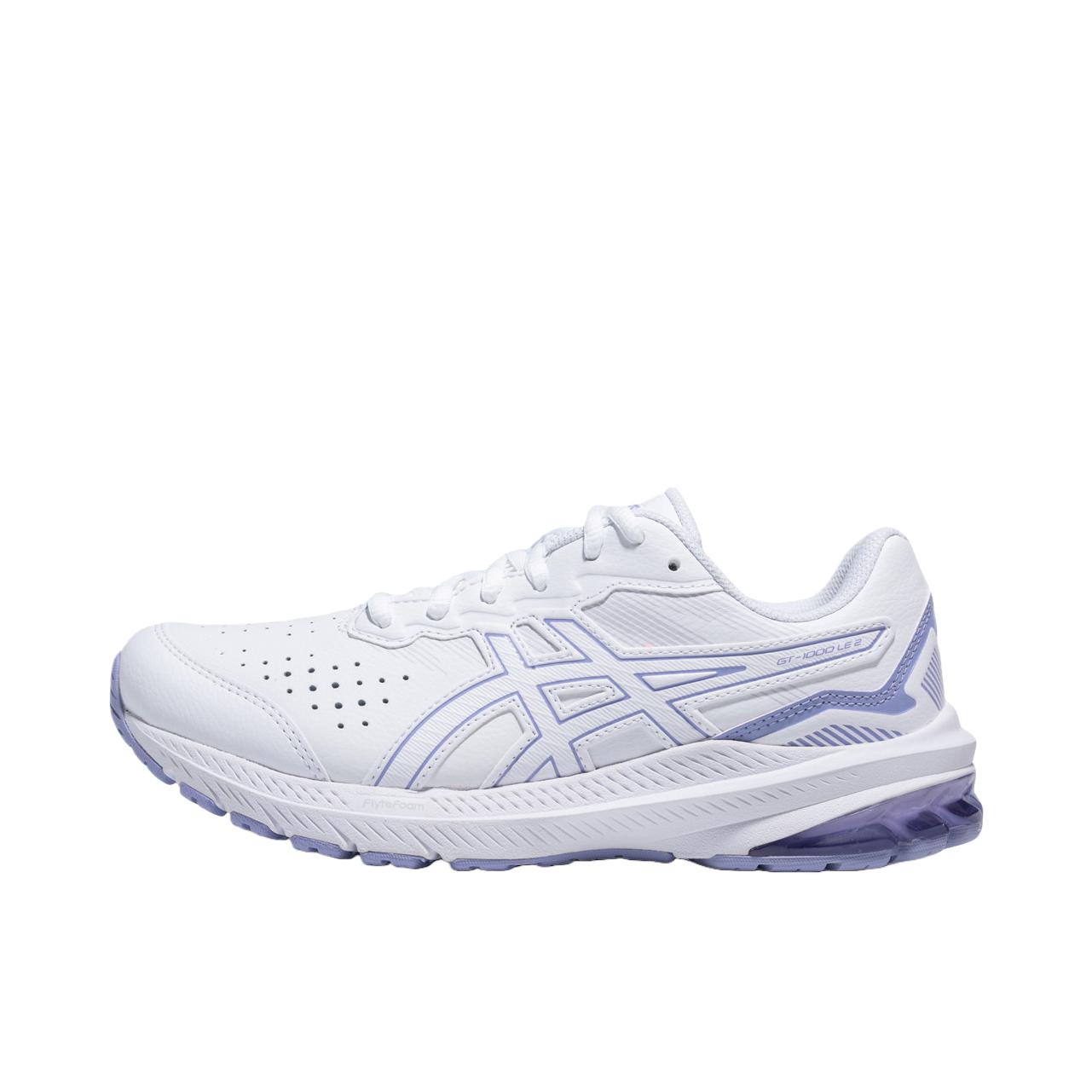 推荐商品：Asics/亚瑟士 GT-1000 2 舒适透气 缓震 防滑耐磨 休闲运动 回弹 跑鞋 女款/白色/紫色