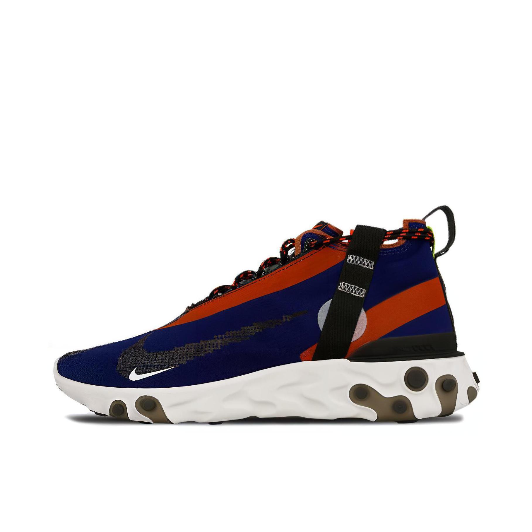 推荐商品：Nike React Runner Mid WR ISPA 跑鞋 复古百搭防滑耐磨运动防水 Blue Void Team Orange 蓝橙