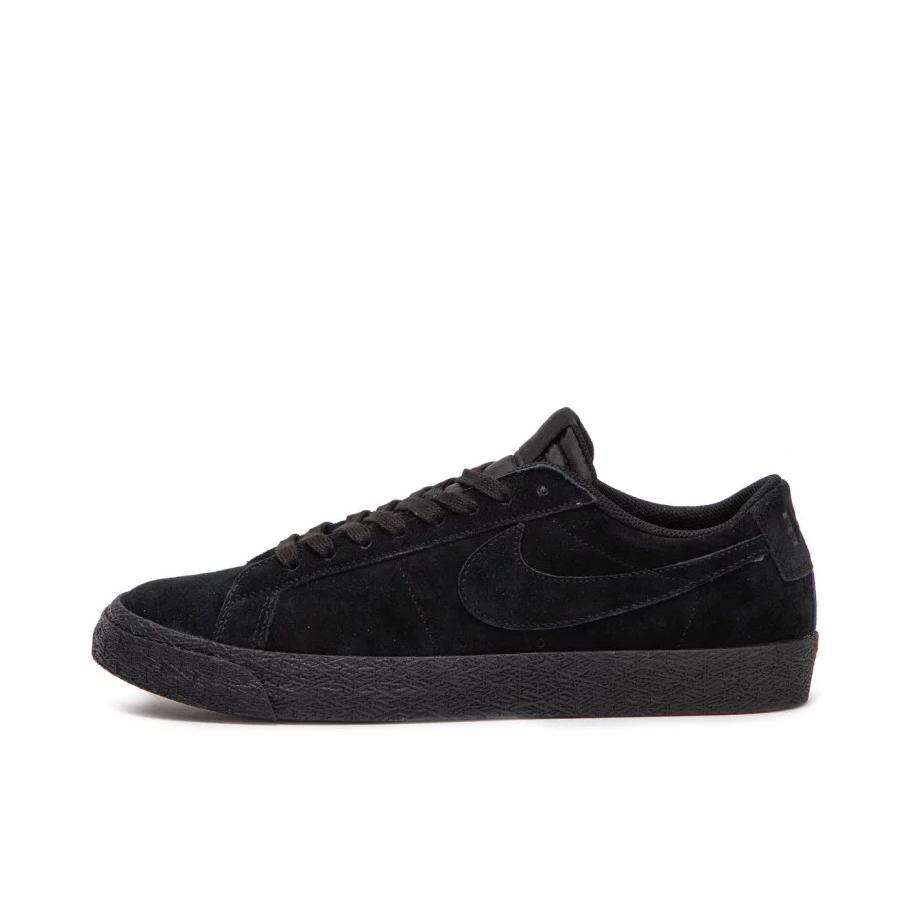 推荐商品：Nike SB Blazer Zoom 滑板鞋 板鞋 拼接时尚复古防滑耐磨透气运动休闲舒适百搭 Low Black/Gunsmoke 黑/条纹后跟