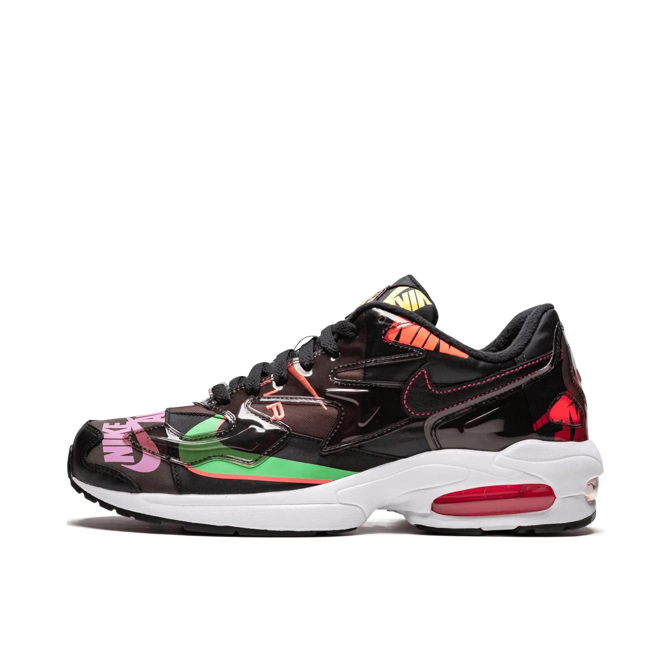 推荐商品：Nike Air Max 2 Light 跑鞋 复古百搭拼接舒适减震防滑耐磨网面透气合成革 Black/Multi color Atmos联名/黑彩