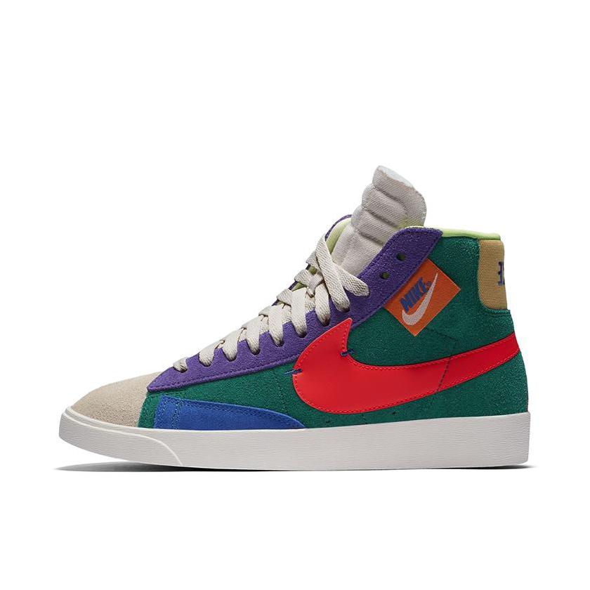 推荐商品：Nike Blazer 板鞋 经典复古防滑舒适百搭 Navy/Red/DarkGreen 蓝绿红