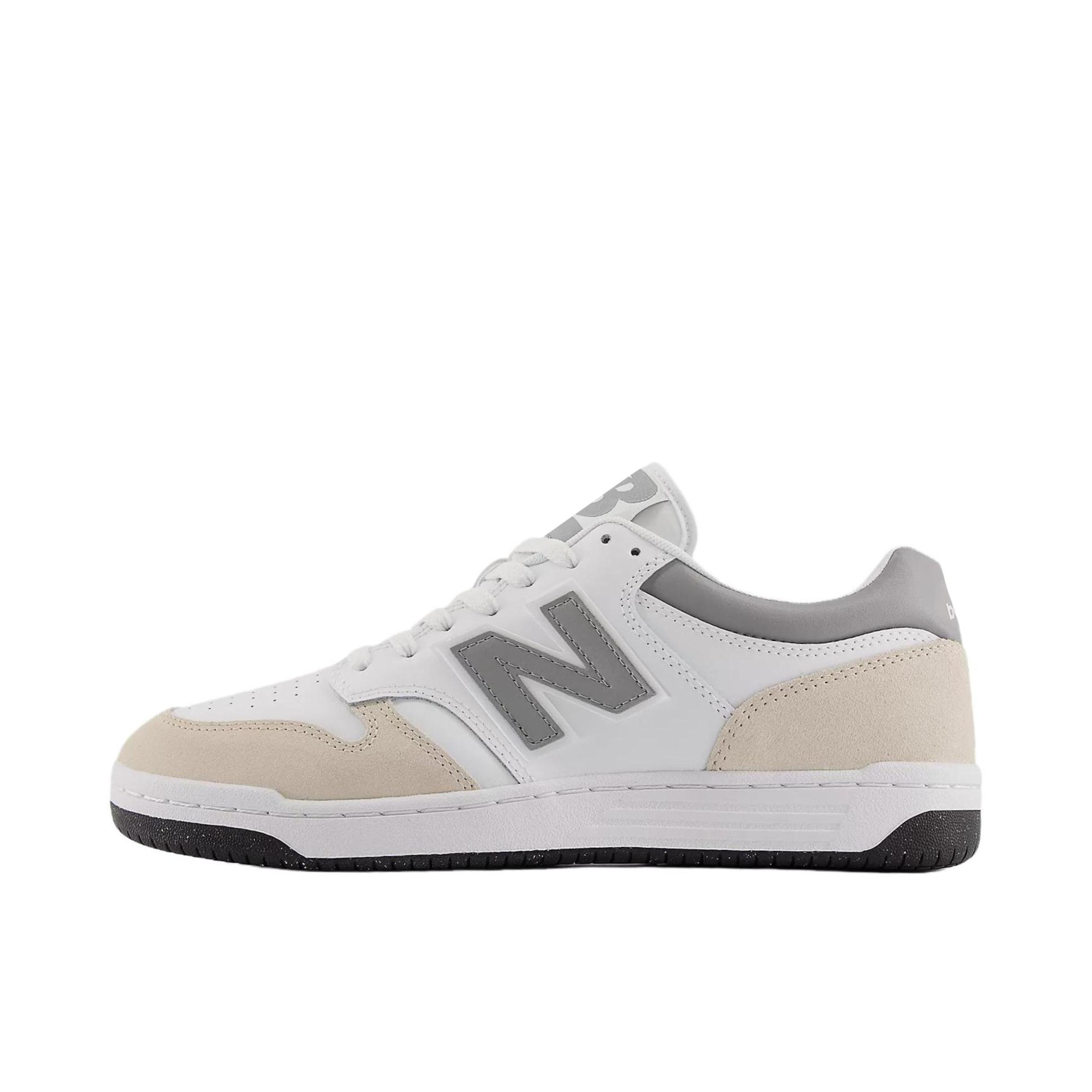推荐商品：New Balance NB480 舒适 低帮 圆头 平跟 板鞋 D宽/白色/灰色/黑色