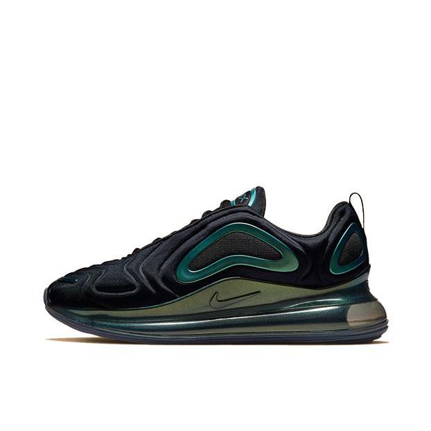 推荐商品：Nike Air Max 720 全掌气垫 缓震回弹 耐磨 舒适透气 轻便 复古 跑鞋 Black Iridescent 男款//翡翠绿