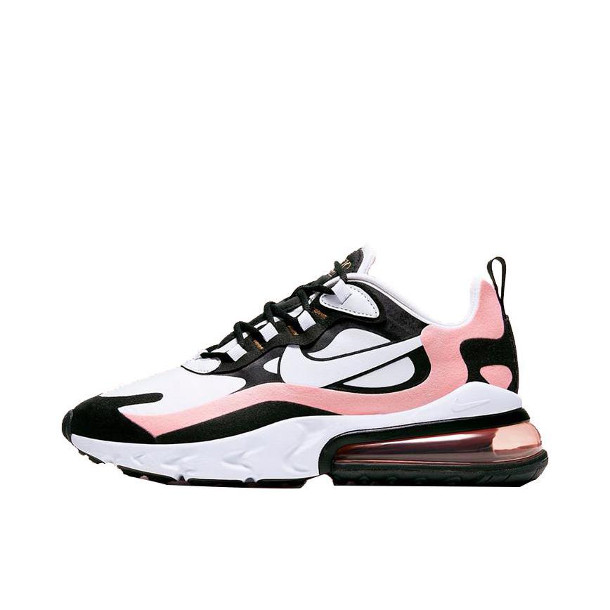 推荐商品：Nike Air Max 270 React 跑鞋 气垫缓震耐磨舒适透气复古拼接圆头回弹 White/Black/Pink 白黑粉