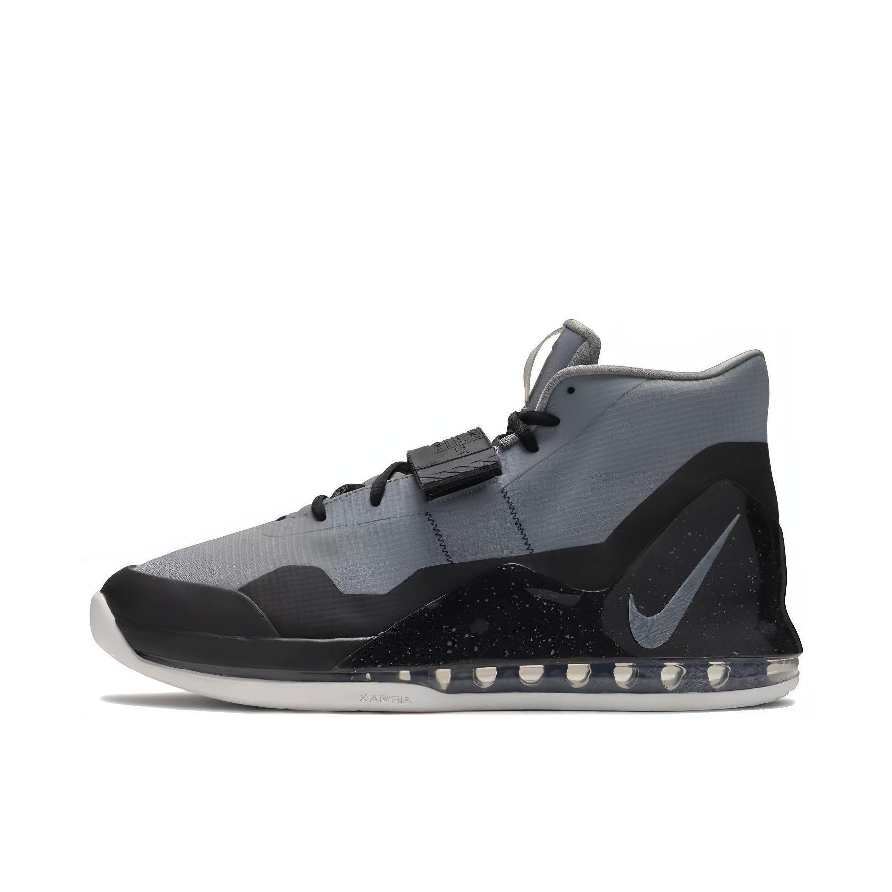 推荐商品：Nike Air Force Max 实战耐磨 缓震 舒适轻便 包裹性 圆头 织物 回弹 篮球鞋 Cool Grey/Black 酷灰/黑/白