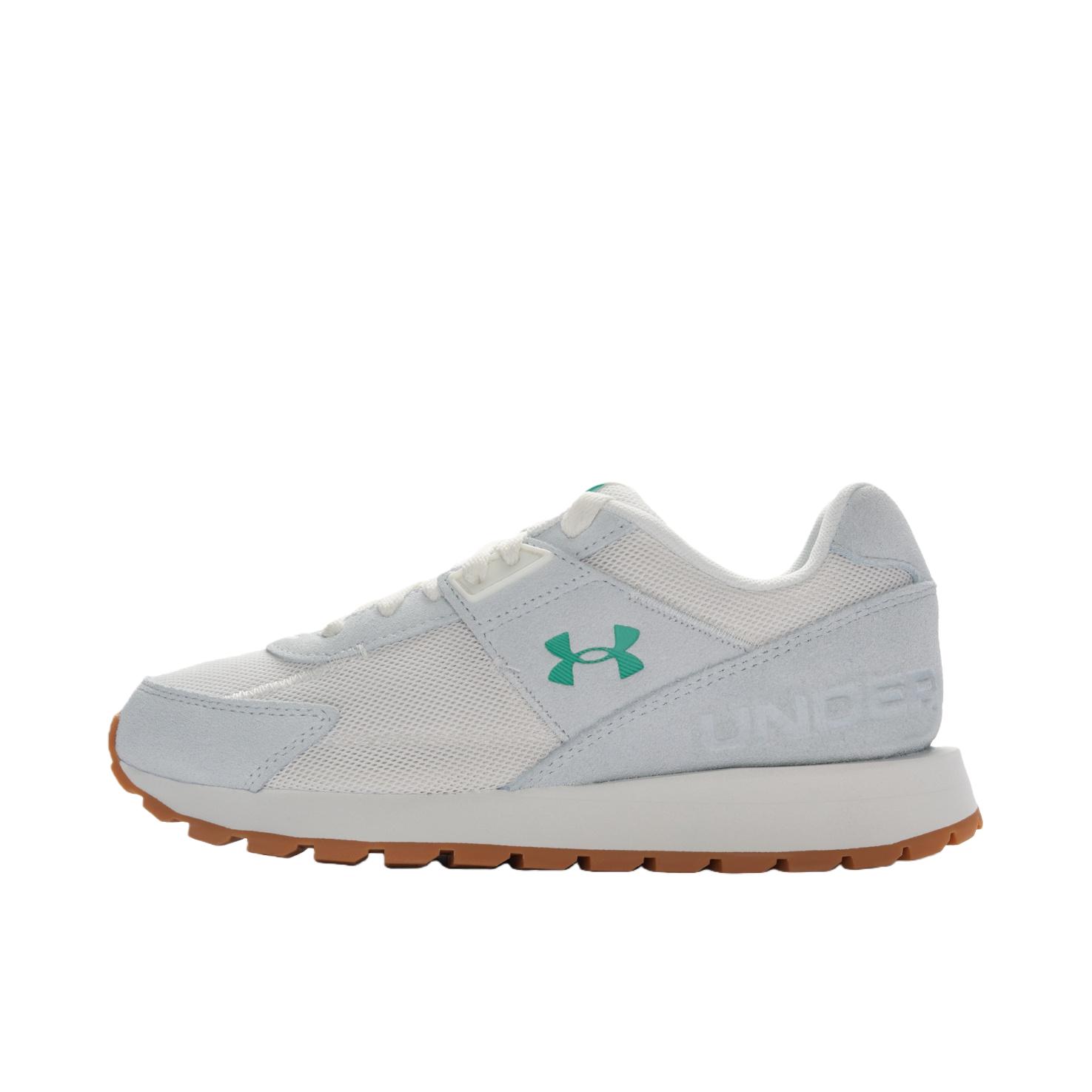 推荐商品：Under Armour/安德玛 Essential Runner 复古 缓震透气 防滑耐磨 低帮 平跟 圆头 舒适百搭 简约 跑鞋 女款/梦幻绿