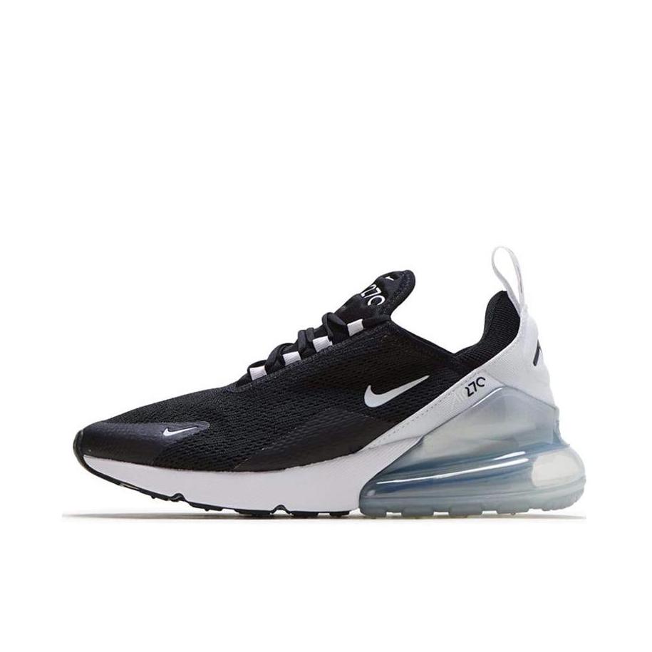 推荐商品：Nike Air Max 270 气垫缓震 轻便透气 耐磨 时尚复古 舒适百搭 防滑 支撑 防水 织物 跑鞋 Blue VOid/True Berry/Platinum Tint/Crimson Tint 黑白银