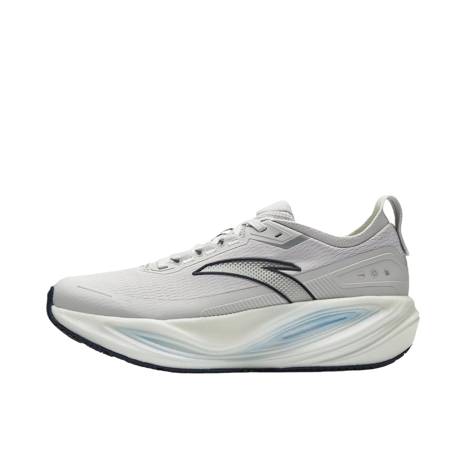 推荐商品：安踏 创跑6S 跑鞋 透气休闲减震耐磨缓震秋冬 积云灰