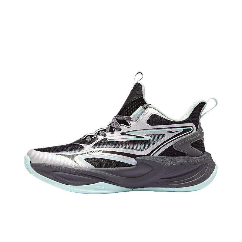 推荐商品：鸿星尔克 奇袭2 儿童篮球鞋 低帮耐磨 大童/正黑色/亮银色