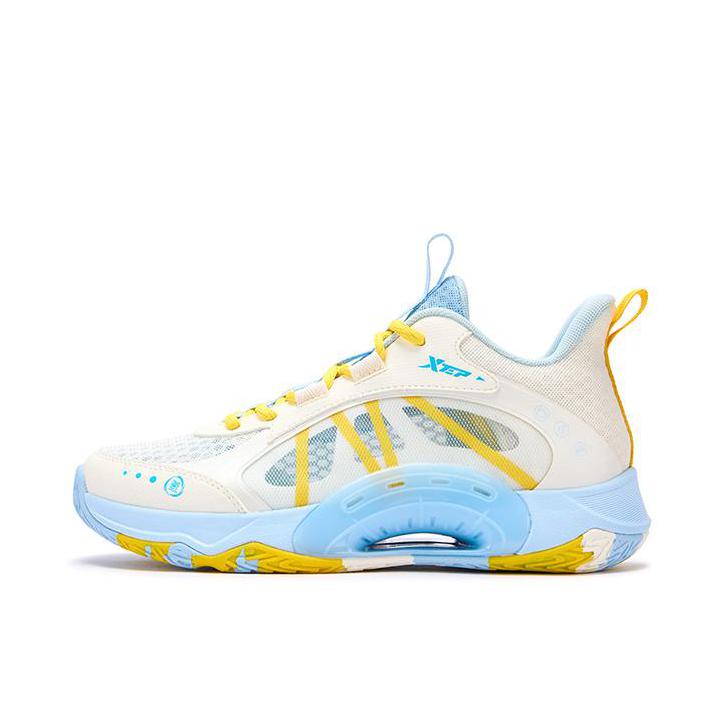 推荐商品：特步 氢狂 防滑 缓震 透气 耐磨 运动鞋儿童 大童/微波蓝/帆白色