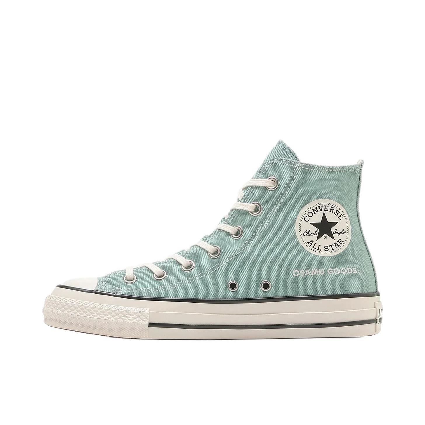 推荐商品：Converse/匡威 All Star Aged AP OX 帆布鞋 圆头系带平跟贴合 OSAMU GOODS联名/烟蓝色