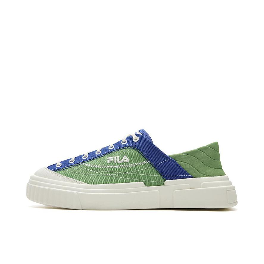 推荐商品：FILA/斐乐 梯田 帆布鞋 休闲运动轻便舒适 女款/猕猴桃绿/炫目蓝