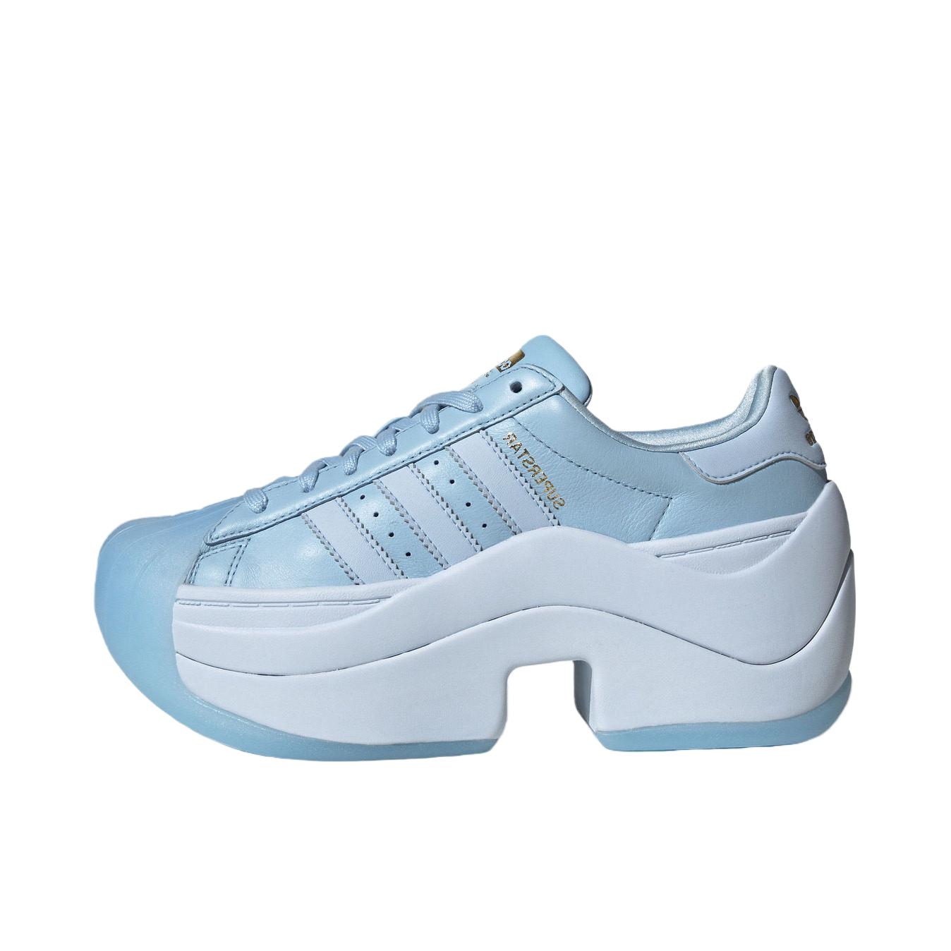 推荐商品：adidas Originals Superstar Bold 运动休闲鞋 柔软防滑橡胶厚底 女款/蓝色/晶蓝色