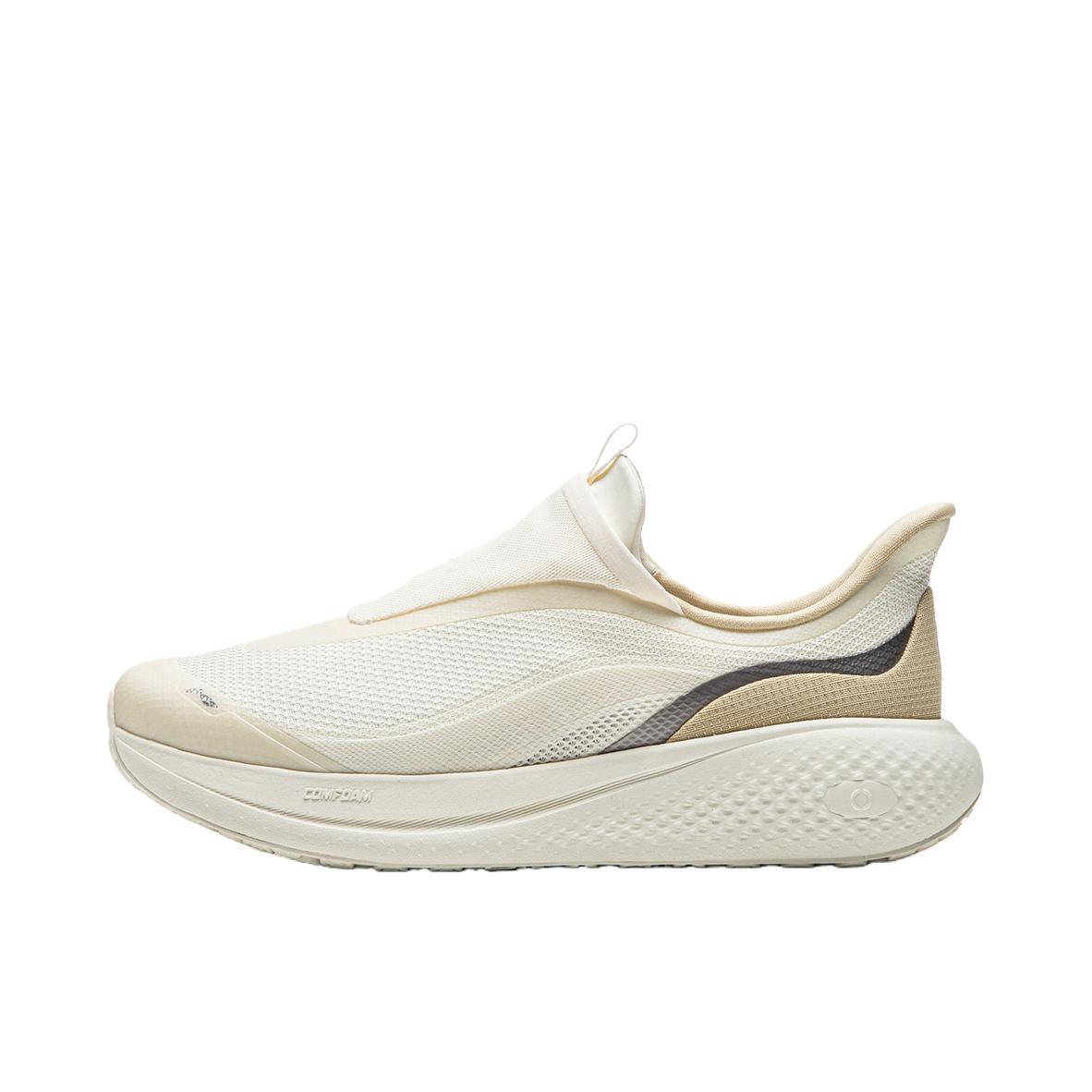 推荐商品：李宁 SOFT GO 3 SLIP ON 运动休闲鞋 一脚蹬通勤回弹跑步低帮 女款/米白色