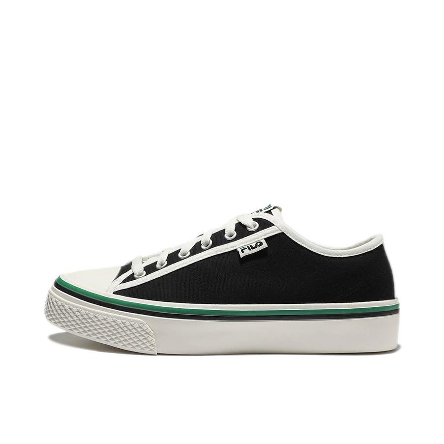 推荐商品：FILA/斐乐 Scanline 舒适轻便 防滑耐磨 帆布 厚底 休闲鞋 1XM01586D 黑色