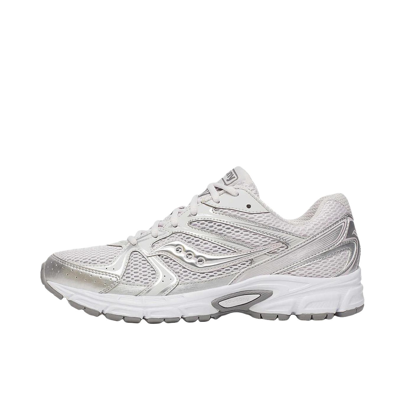 推荐商品：Saucony/索康尼 Ride Millennium 驭途 复古 系带 舒适缓震 防滑耐磨 网布 跑鞋 灰色/银色