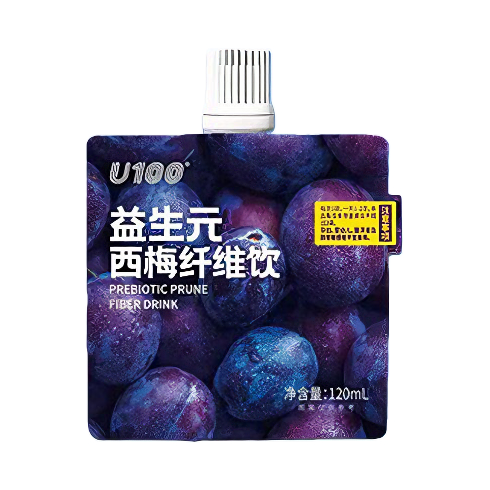 推荐商品：U100 120ml 益生元西梅纤维饮 袋装