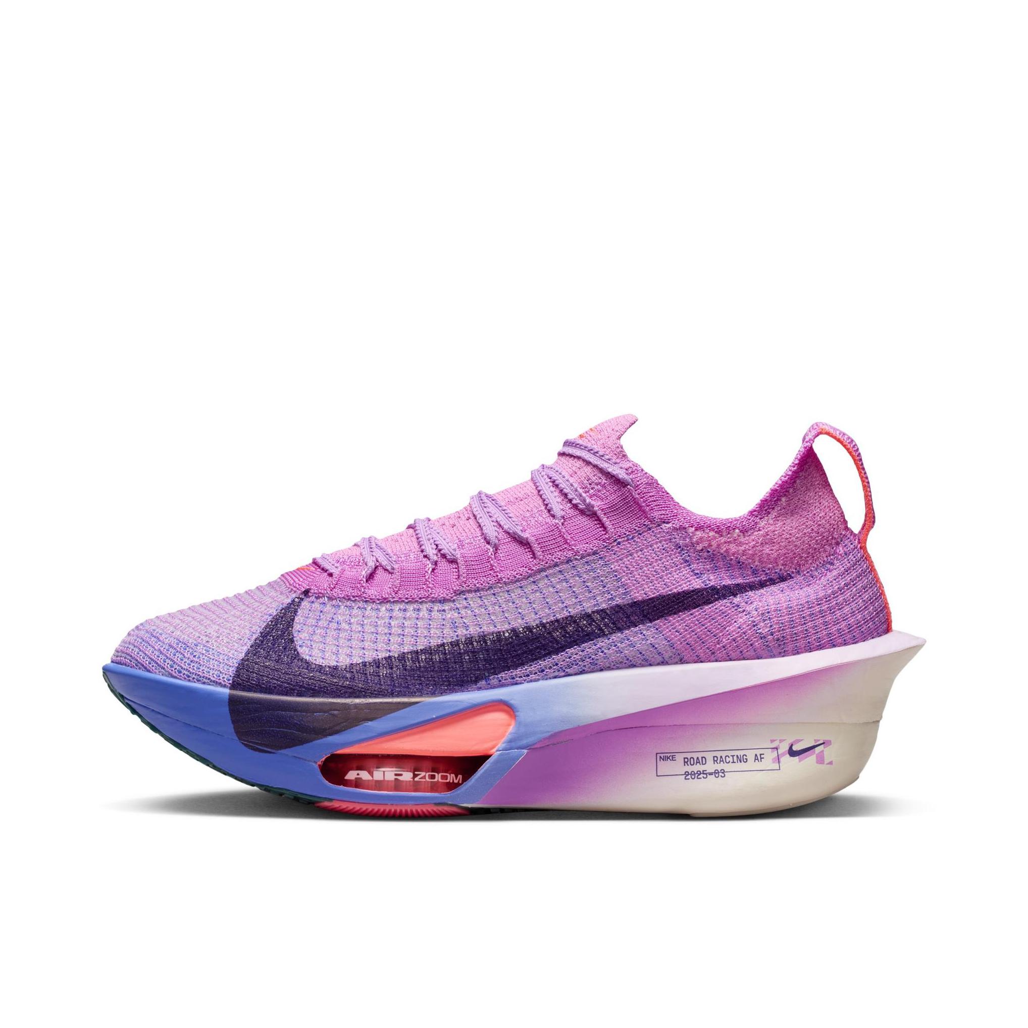 推荐商品：Nike Air Zoom Alphafly Next% 3 跑鞋 碳板气垫回弹马拉松竞速包裹性耐用 紫色/红色