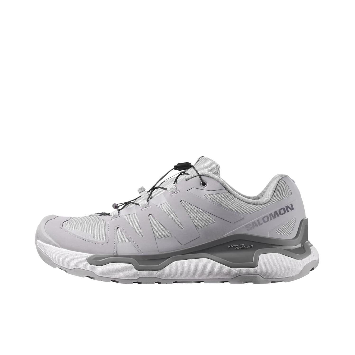 推荐商品：Salomon/萨洛蒙 XC ROAM LEATHER 户外休闲鞋 耐磨平跟橡胶支撑织物防水减震轻便 浅灰色