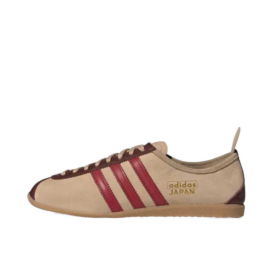 推荐商品：adidas Japan 板鞋 圆头系带平跟 暗影红/魔法米色/金色金属色