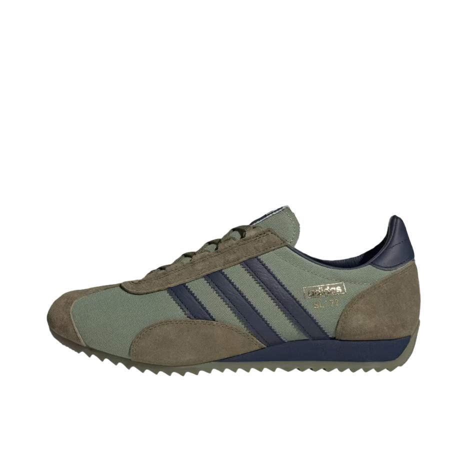 推荐商品：adidas Originals SL 72 PT 运动休闲鞋 舒适百搭耐磨低帮圆头贴合 帐篷绿/夜靛蓝/焦点橄榄绿