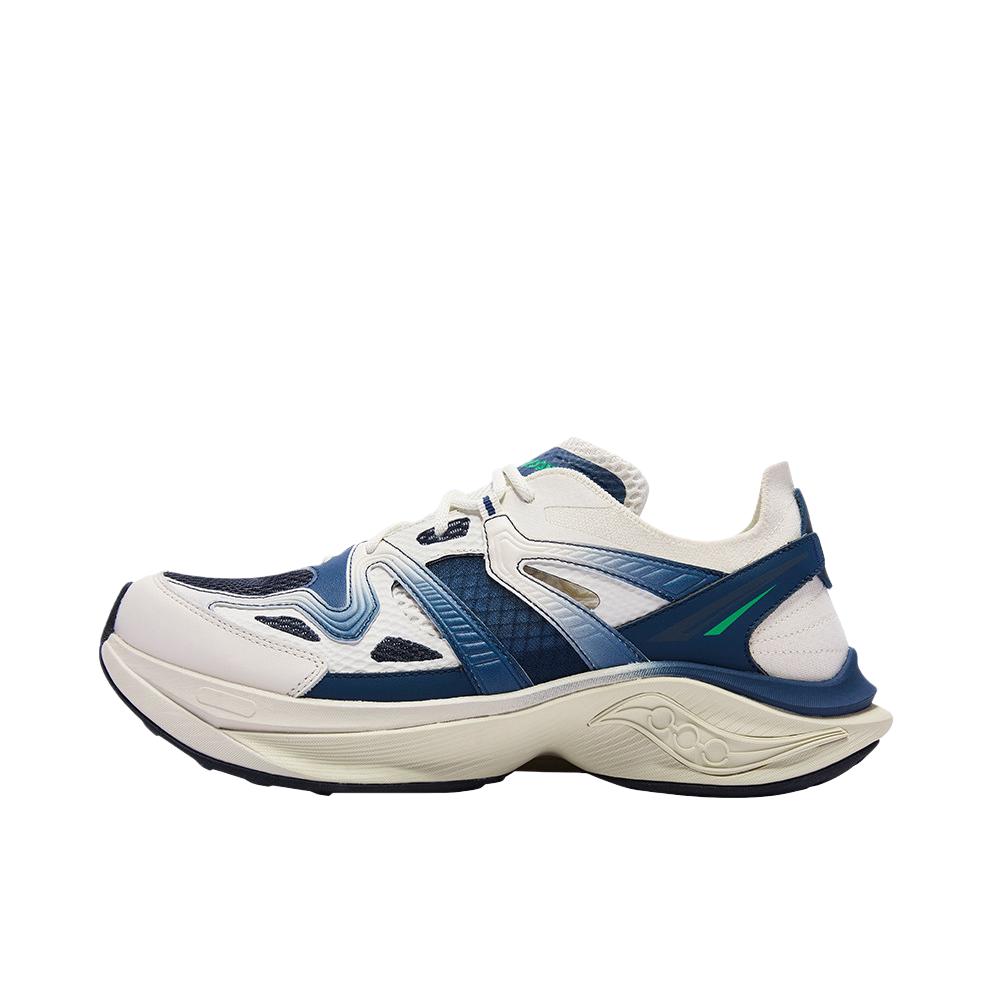 推荐商品：Saucony/索康尼 ELITES 跑鞋 公路缓震耐磨复古 兰色/白色