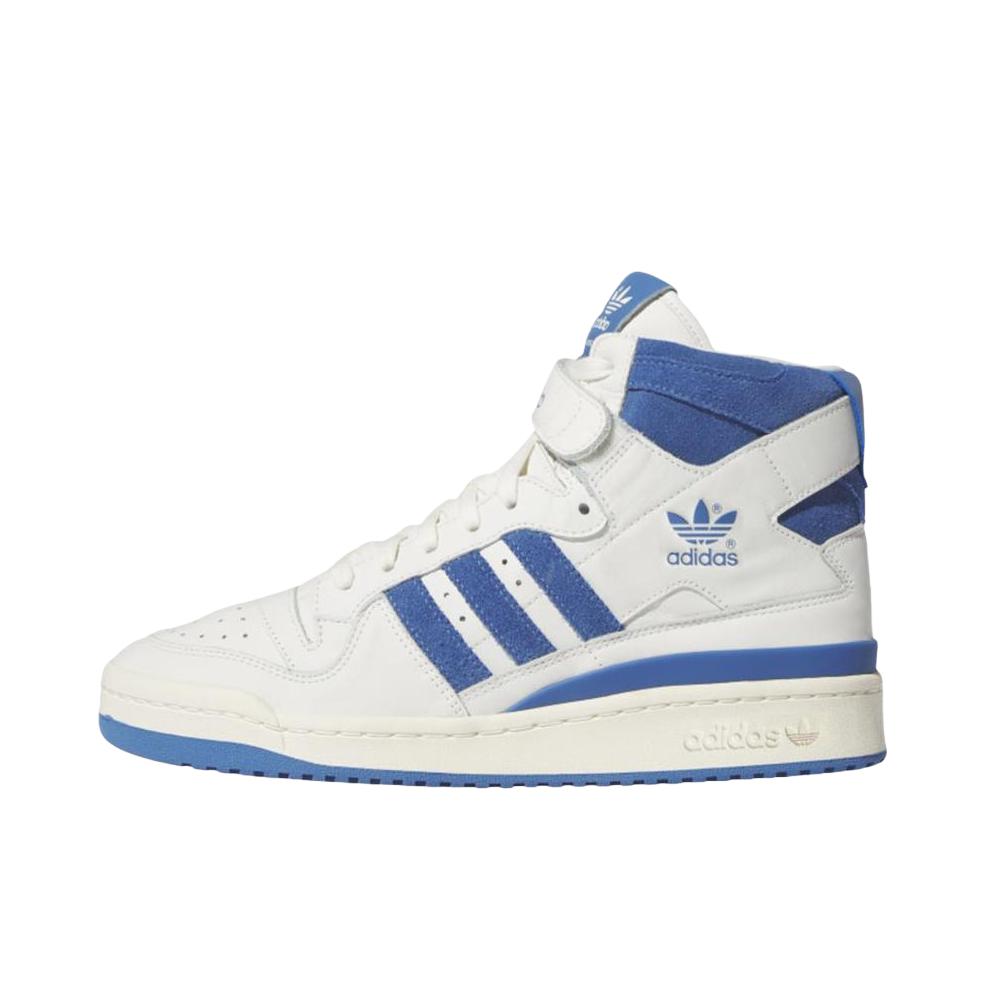 推荐商品：adidas Originals FORUM 84 Hi 板鞋 休闲防滑耐磨篮球风 白色/蓝色