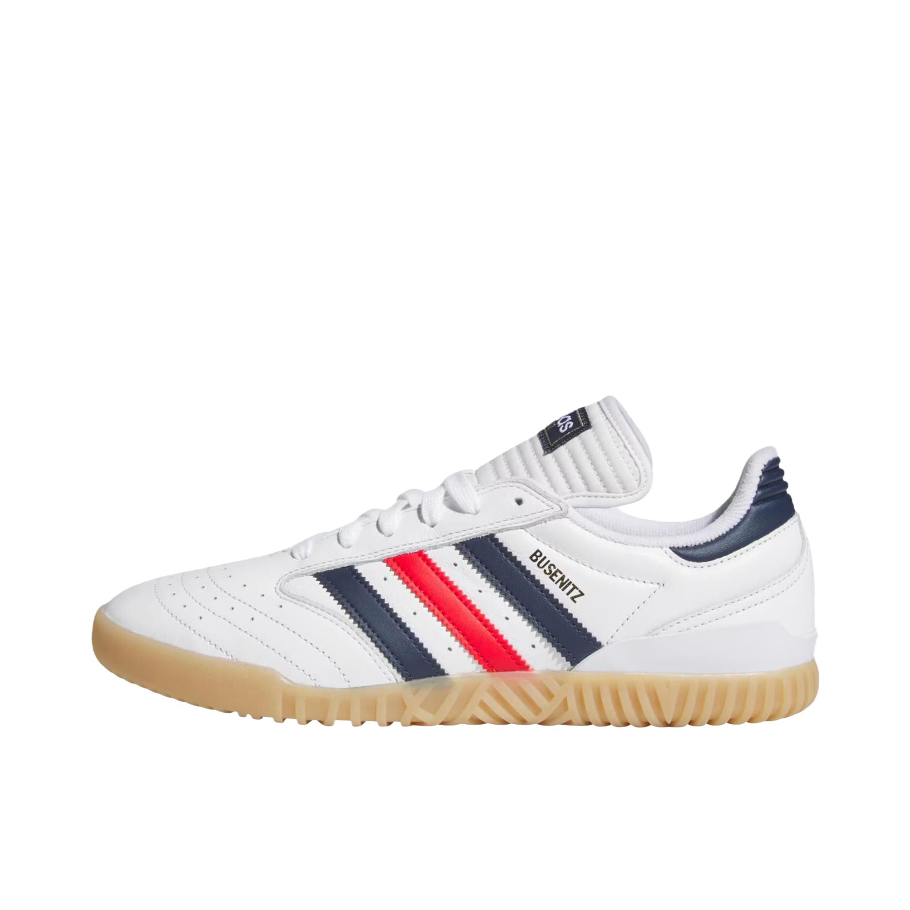 推荐商品：adidas Originals Busenitz Indoor Super 板鞋 圆头平跟系带 白色