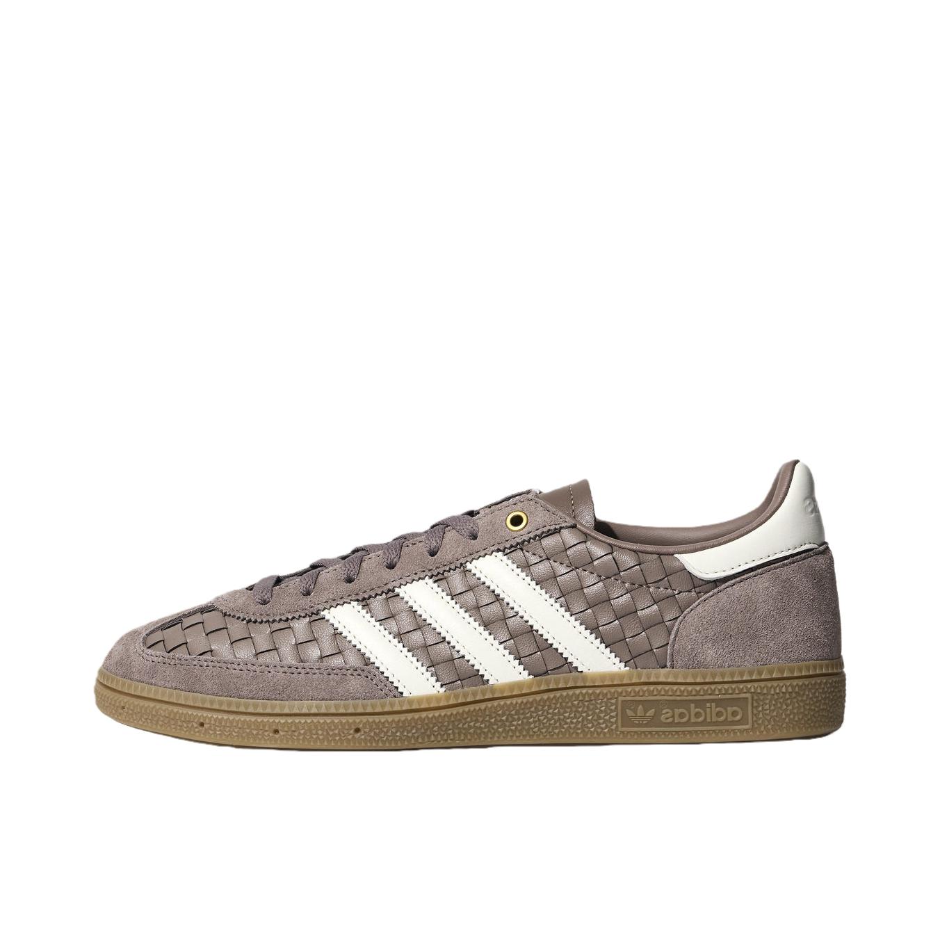 推荐商品：adidas Originals Handball Spezial 薄底鞋 T头鞋 德训鞋 板鞋 简约百搭复古轻便防滑耐磨贴合圆头耐穿 影迹棕/汉玉白/树脂黄