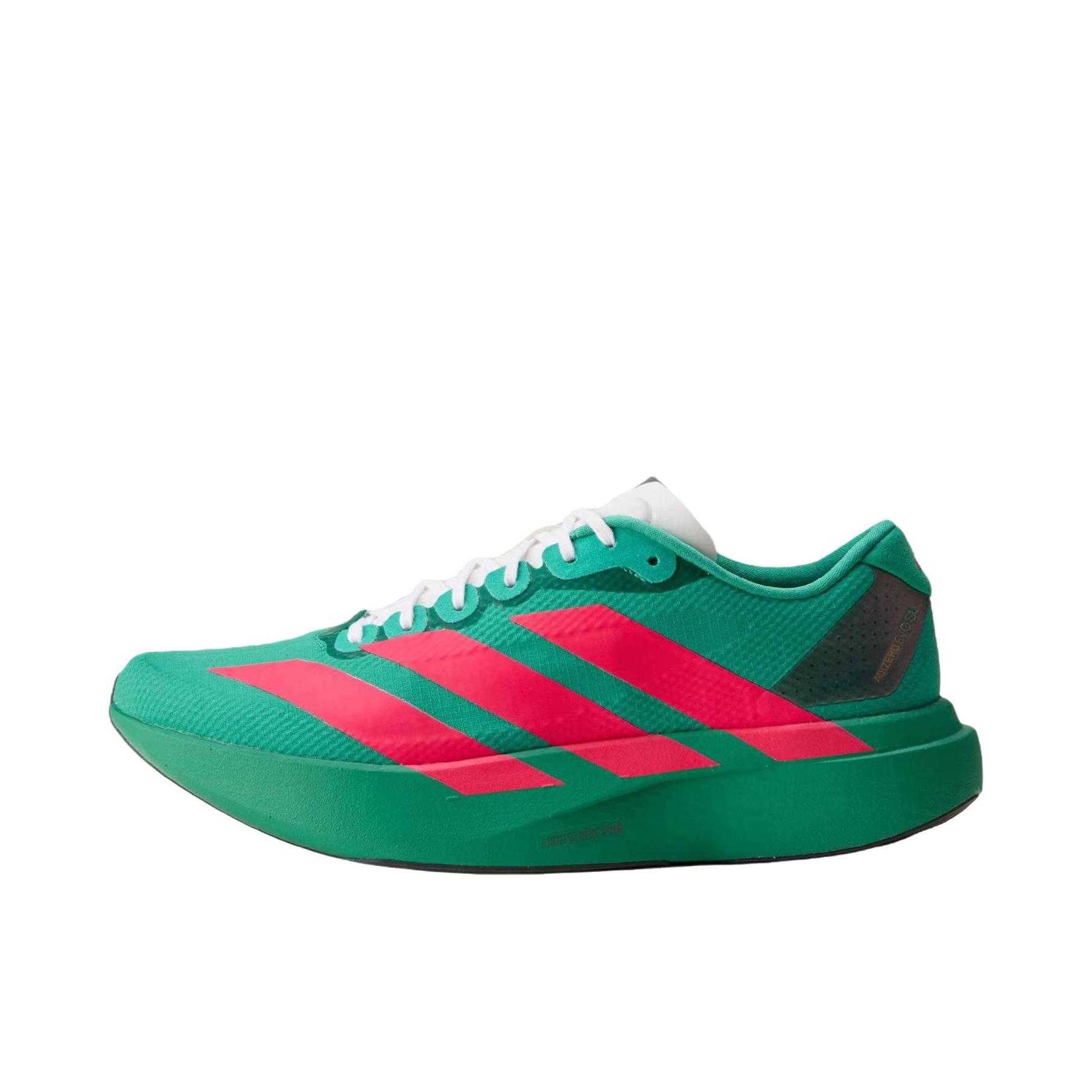 推荐商品：【梅西同款】 adidas Adizero Evo SL 跑鞋 缓震防滑圆头轻便运动马拉松竞速训练 庭园绿