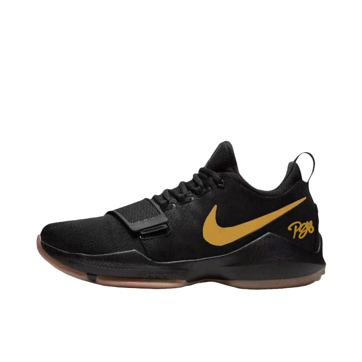 定制款 Nike PG 1 篮球鞋 耐磨舒适减震防滑 黑金