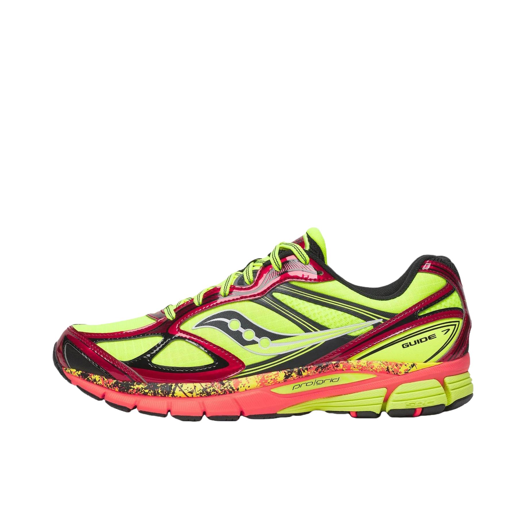 推荐商品：Saucony/索康尼 PROGRID GUIDE 7 跑鞋 耐磨复古美观缓震防滑千禧 荧光黄