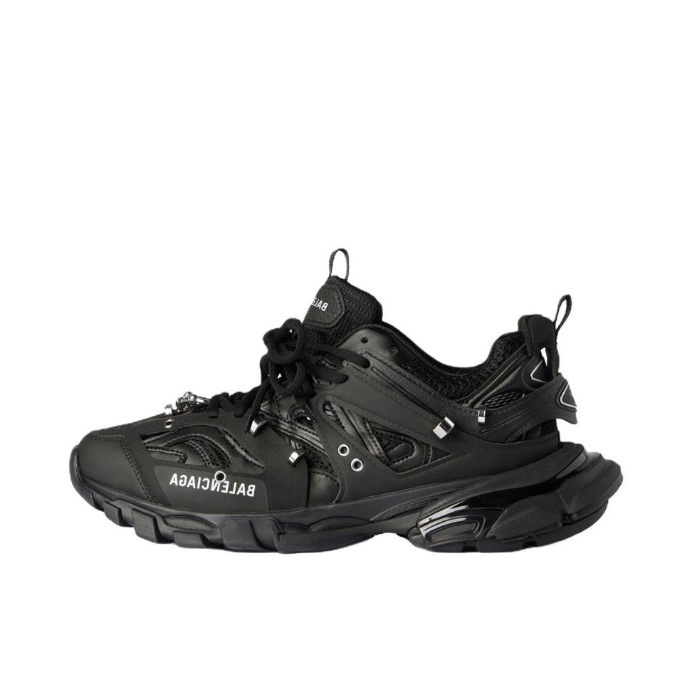 推荐商品：Balenciaga 巴黎世家 Track Piercing 老爹鞋 圆头厚底系带 黑色