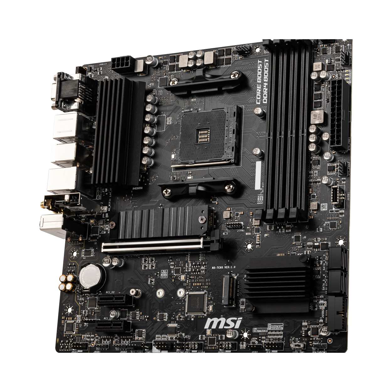 推荐商品：MSI/微星 B550M系列芯片组 DDR4电脑主板 迫击炮 加强板 办公板 双通道内存 紧凑结构 台式主机