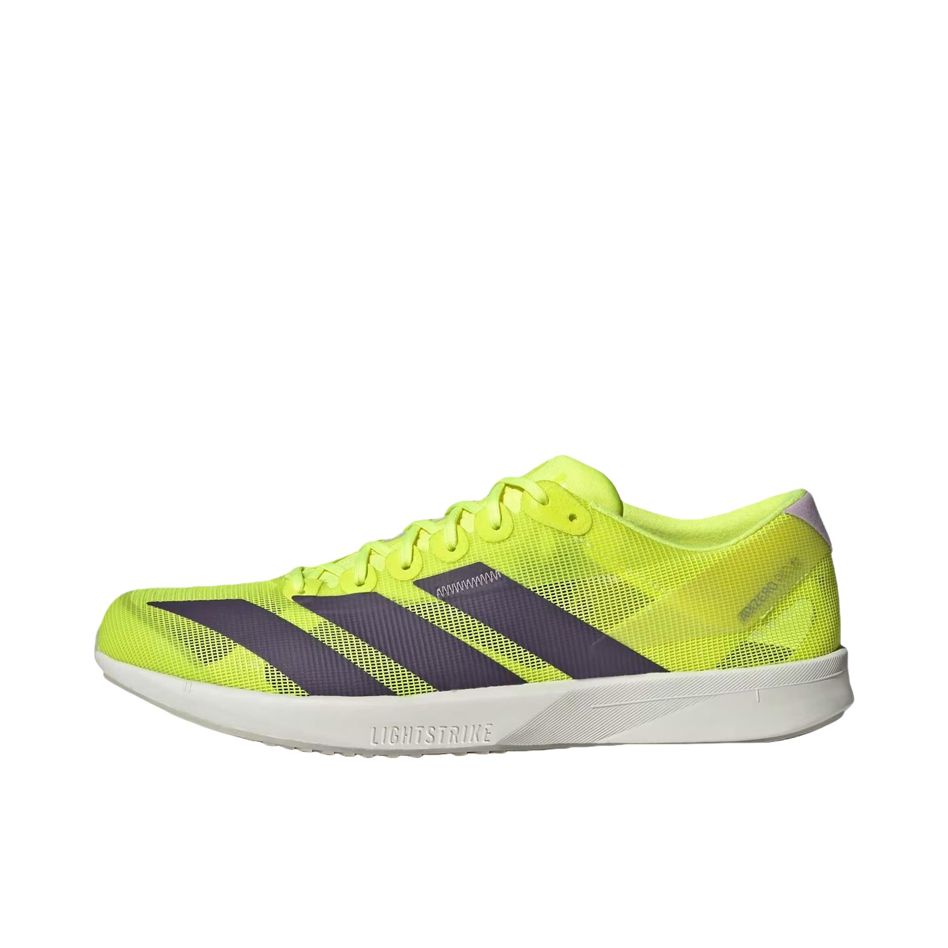 推荐商品：adidas Adizero RC 6 跑鞋 百搭透气轻便圆头支撑 太阳黄/黑色