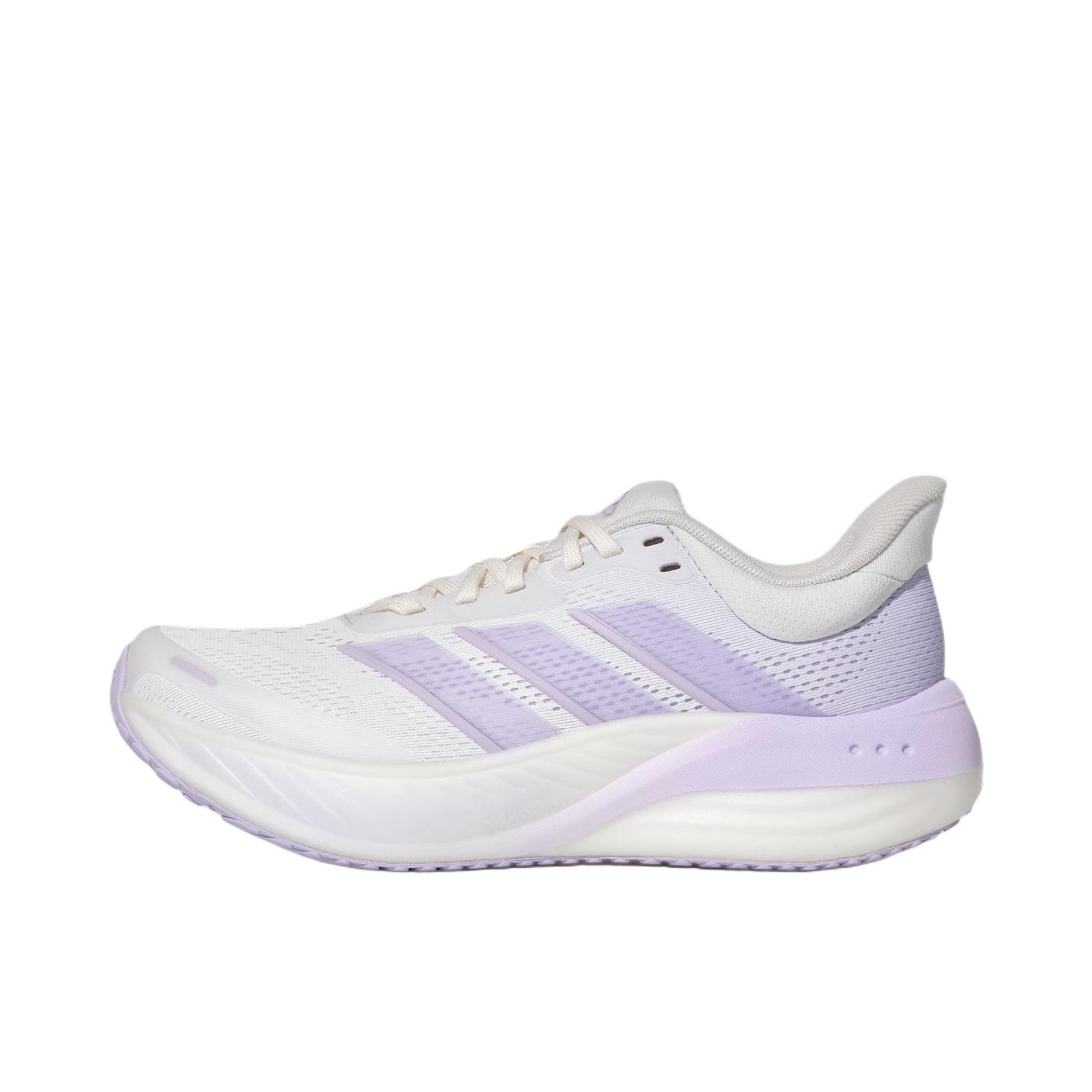 推荐商品：adidas CUSHIONNOVA 跑鞋 时尚潮流舒适百搭回弹缓震防滑贴合越野 白色/淡紫色