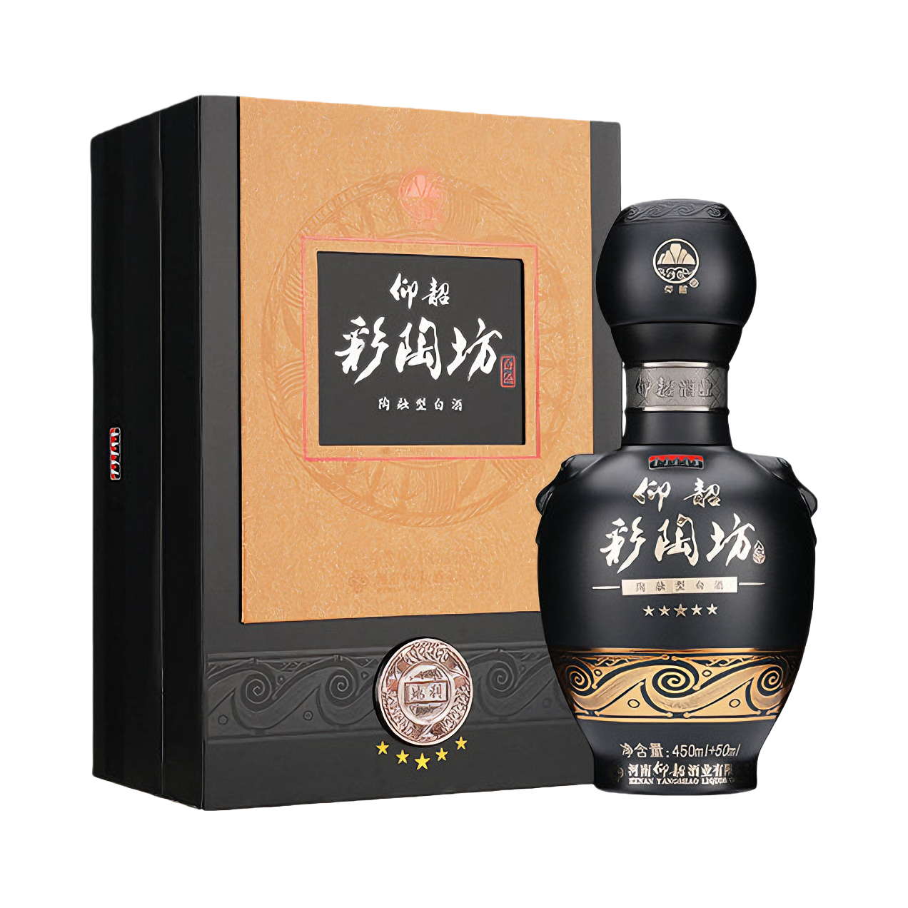 推荐商品：彩陶坊 五星地利 黑金版 优级 500ml 白酒 盒装