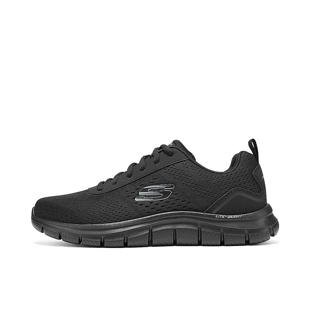 推荐商品：Skechers/斯凯奇 Track 防滑耐磨 舒适轻便 缓震回弹 网面透气 低帮 圆头 跑鞋 全黑色 