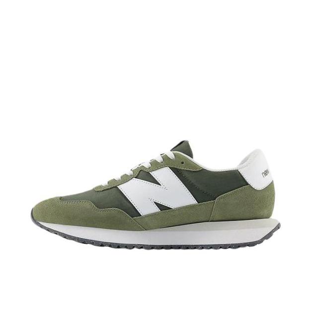 推荐商品：New Balance 237 跑鞋 减震透气防滑耐磨轻便潮流复古织物 绿色/羽白色