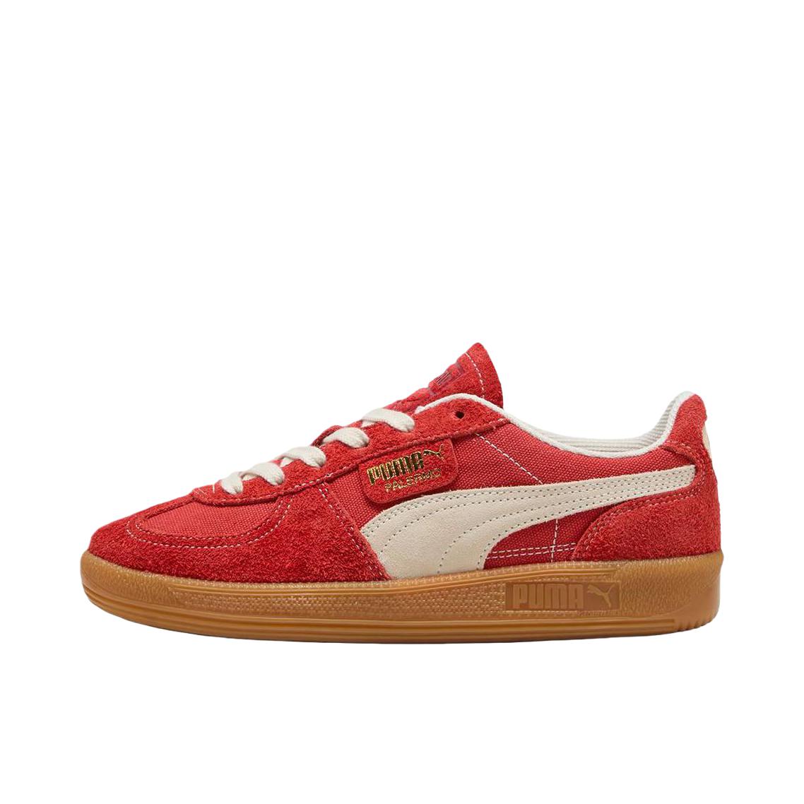 推荐商品：【朴彩英同款】 Puma/彪马 Palermo Og T头鞋 德训鞋 运动休闲鞋 时尚潮流拼接舒适百搭薄底复古 红色/奶白色