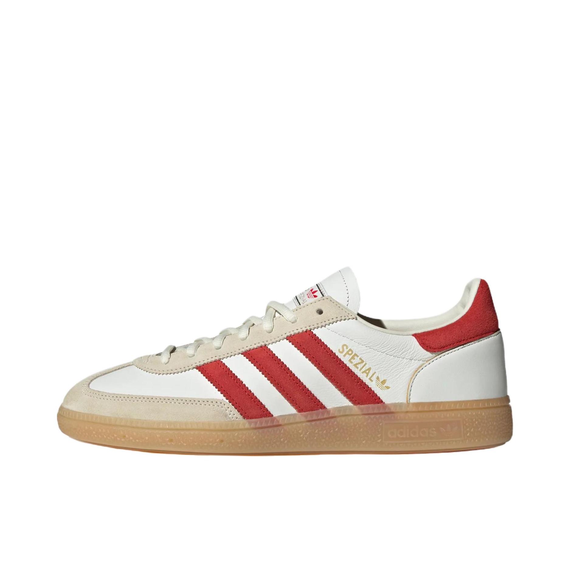 推荐商品：adidas Originals Handball Spezial 薄底鞋 T头鞋 德训鞋 板鞋 简约百搭复古轻便防滑耐磨贴合圆头耐穿 白色/红色/棕色