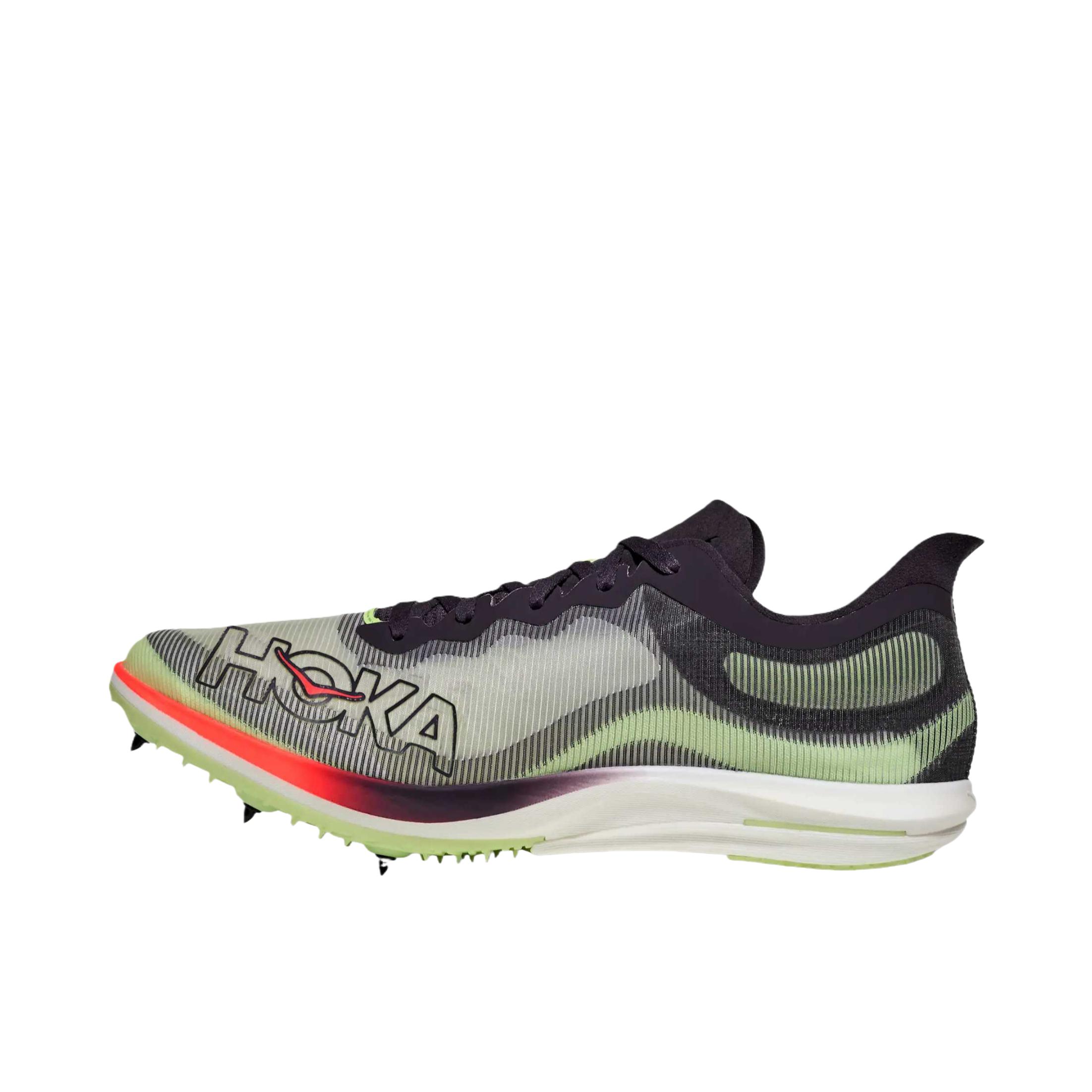 推荐商品：HOKA ONE ONE Cielo FLYX Lite 跑鞋 透气系带平跟 墨鱼汁/霓虹柚子