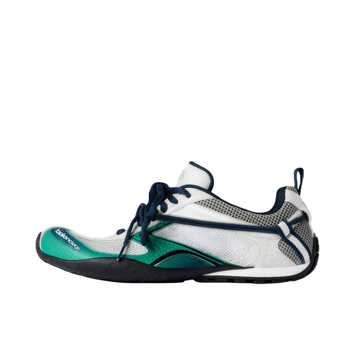 推荐商品：Balenciaga 巴黎世家 Radar Gradient Lines 运动休闲鞋 圆头系带低帮平跟 绿色