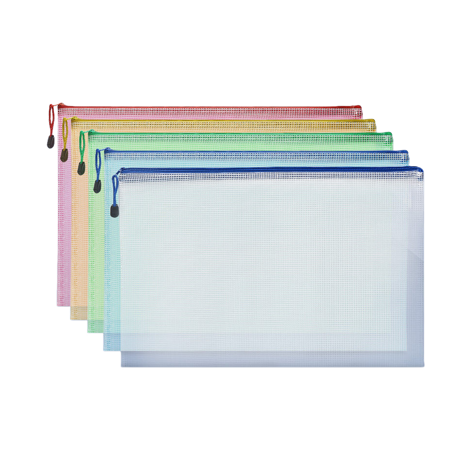 推荐商品：元浩 特大款 PVC材质 A3 拉链文件袋 多色组合