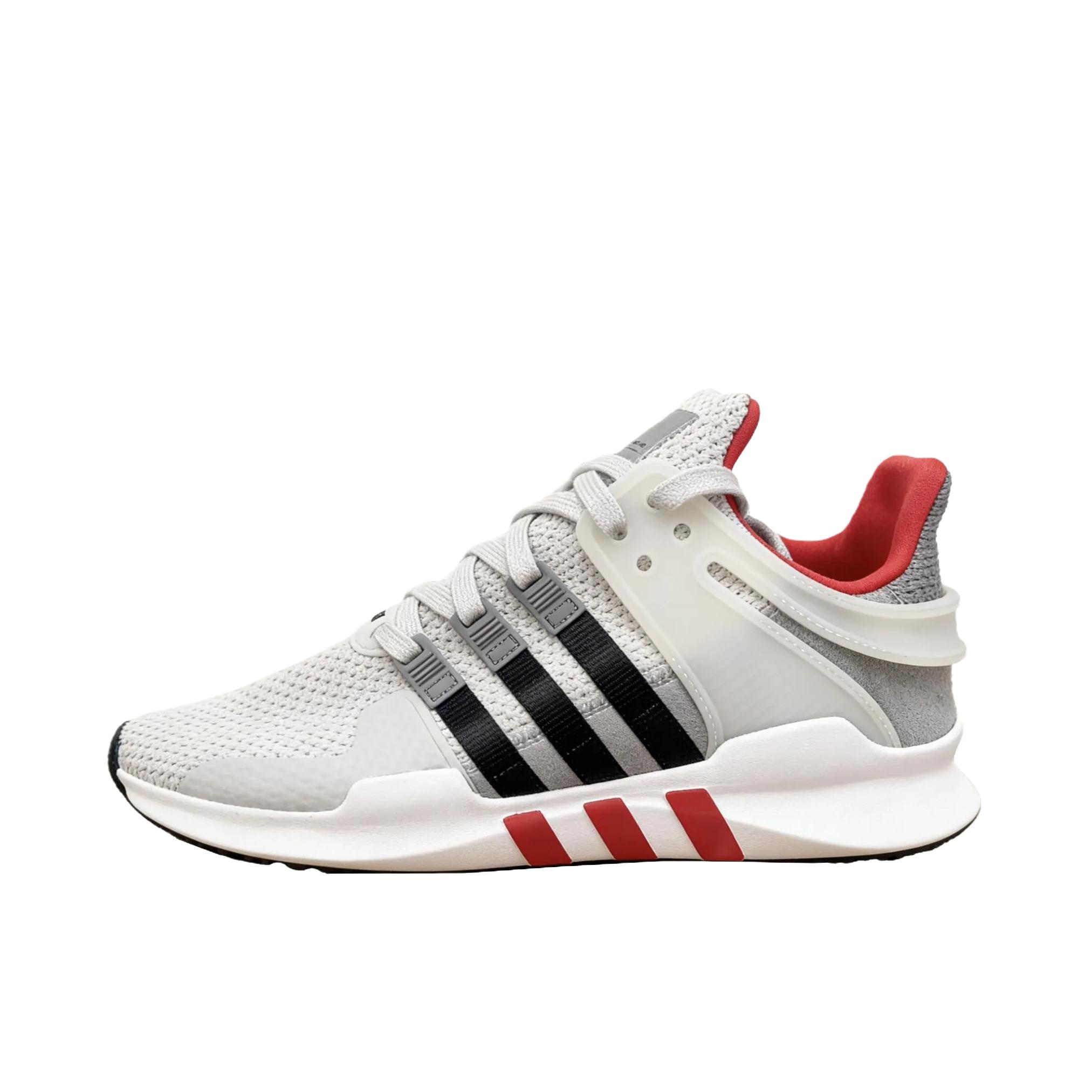 推荐商品：adidas Originals EQT Support ADV 潮流复古 减震透气 舒适轻便 防滑耐磨 织物 运动休闲鞋 Carbon Scarlet 灰红黑